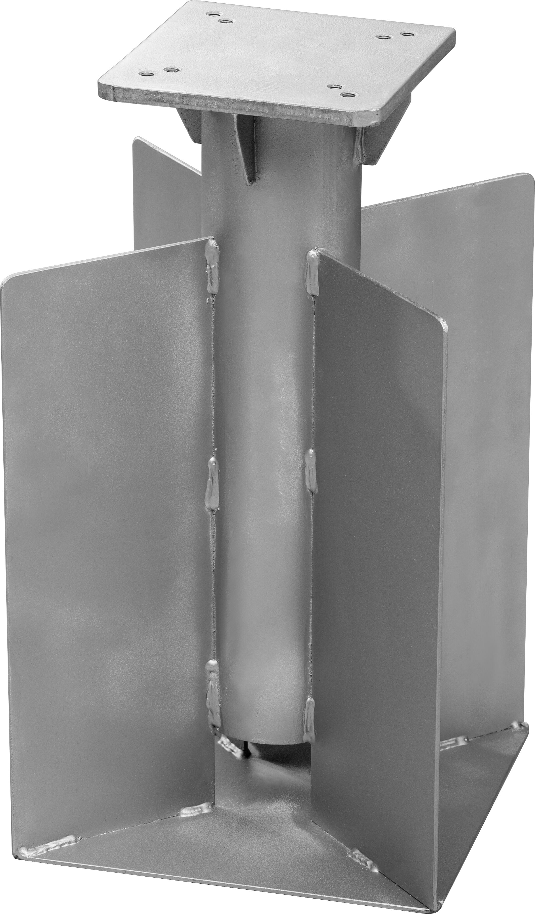 Bodenanker SCHNEIDER SCHIRME "Universal", silber (silberfarben), B/H/T: 45cm, Stahl, Bodenanker, Bodenanker