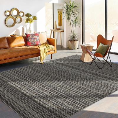 Garvee Modern Braided Print Stripes Area Rug