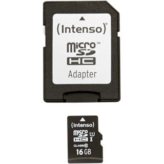 16 GB Intenso microSDHC UHS-I Retail inkl. Adapter auf SD
