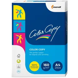 Mondi Color Copy DIN A4 Druckerpapier Weiß 160 g/m2 Satin 250 Blatt