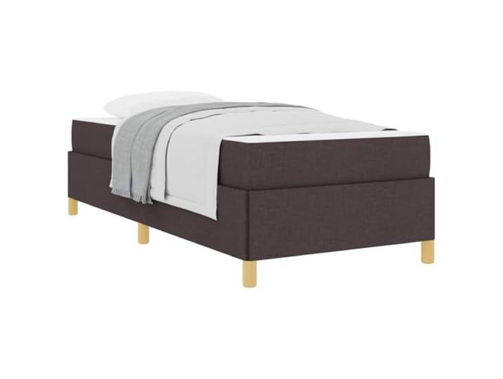 KKgypkn Bettgestell mit Matratze Stoff Dunkelbraun 80x200 cm, Bettrahmen mit Stauraum, Taschenfederkernmatratze, Moderne rechteckige Form, robuste Holzwerkstoff-Konstruktion