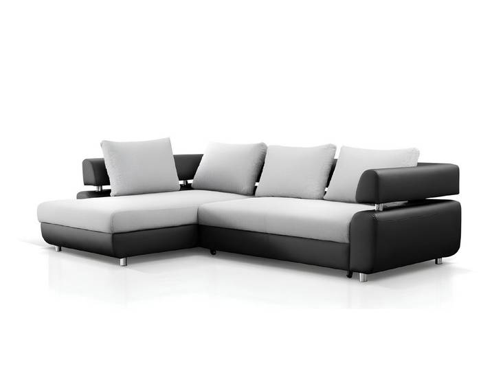 JVmoebel Ecksofa Elegantes Ecksofa mit Schlaffunktion in Grautönen, Made in Europa