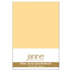 Janine Spannbetttuch Mako-Feinjersey 5007 vanille 150x200 cm