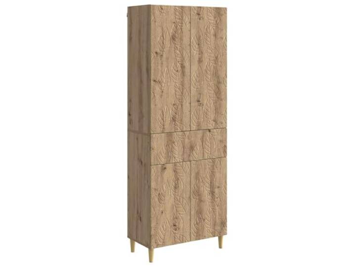 PUGYNBK Schrank-Set, 2 Stück, Eiche, Artisan, technisches Holz Modular, Regale und Schubladen, Innen- und Außenbereich, verschleißfest