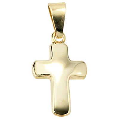 Kreuzanhänger JOBO "Anhänger Kreuz", gold (gelbgold 333), Schmuckanhänger, Damen, Gelbgold 333, 333 Gold