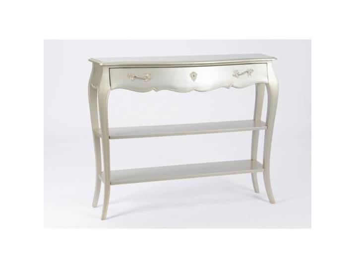 Console - AMADEUS - Murano Silver - Bois de bayure - Verni - 1 tiroir - Hauteur 90 cm