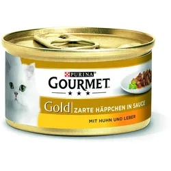 Gourmet Gold Zarte Häppchen in Sauce mit Huhn&Leber 12x85 g