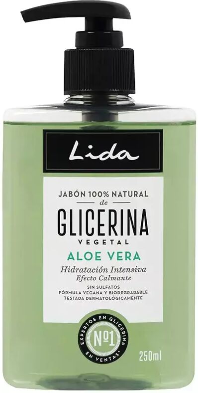Lida 100 % natürliche Handseife mit Glycerin und Aloe Vera, 250 ml
