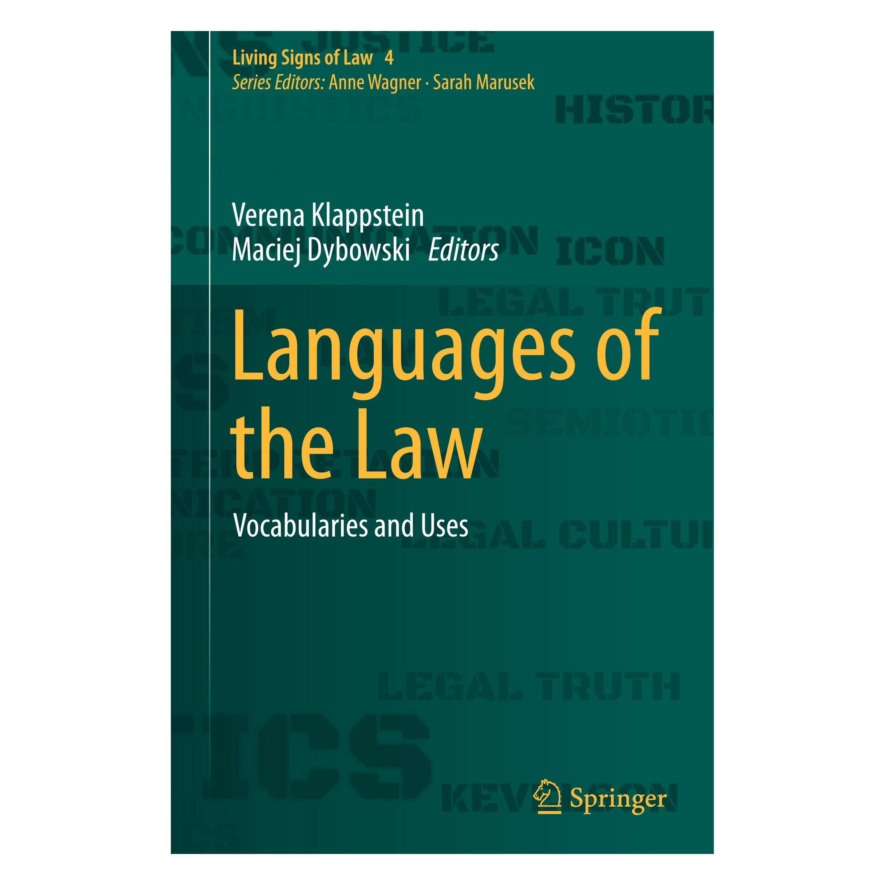 Springer Languages of the Law (Englisch, Hardcover, Maciej Dybowski, Verena Klappstein) (53144675)