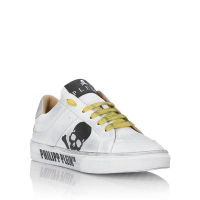 Sneaker PHILIPP PLEIN "Retrokickz", Herren, Gr. 36, Normalschaft, gelb (01, weiß), Schuhe Sneaker