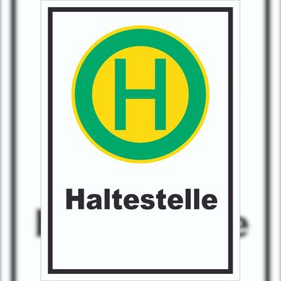 HB-Druck Schild Haltestelle A5 (148x210mm)