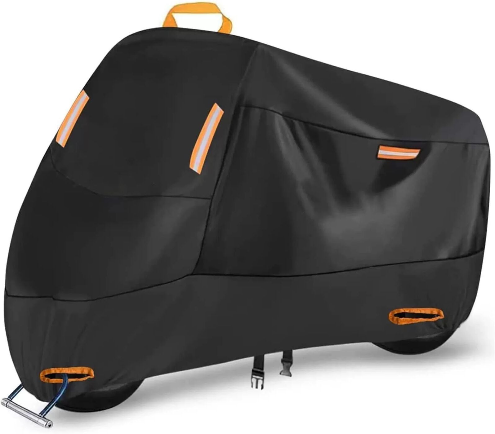 INF Wasserdichte Motorradabdeckung - 190T Polyester, Silberbeschichtet, Regen- & Staubschutz XXL