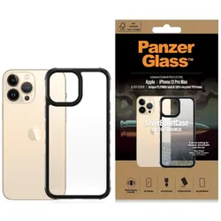 PanzerGlass 0320 Handy-Schutzhülle Transparent (Apple iPhone 13 Pro Max), Smartphone Hülle, Schwarz
