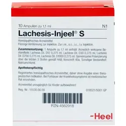 LACHESIS INJEEL S Ampullen 10 St Ampullen