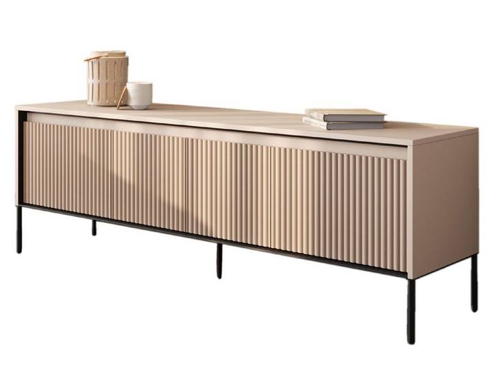 Compleo TV-Schrank FLORE mit 4 Klappen/Türen, Fronten gefräst, Breite: 167 cm