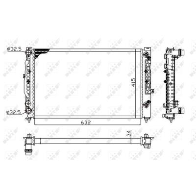 NRF Kühler, Motorkühlung Economy Class 529504A für Audi VW