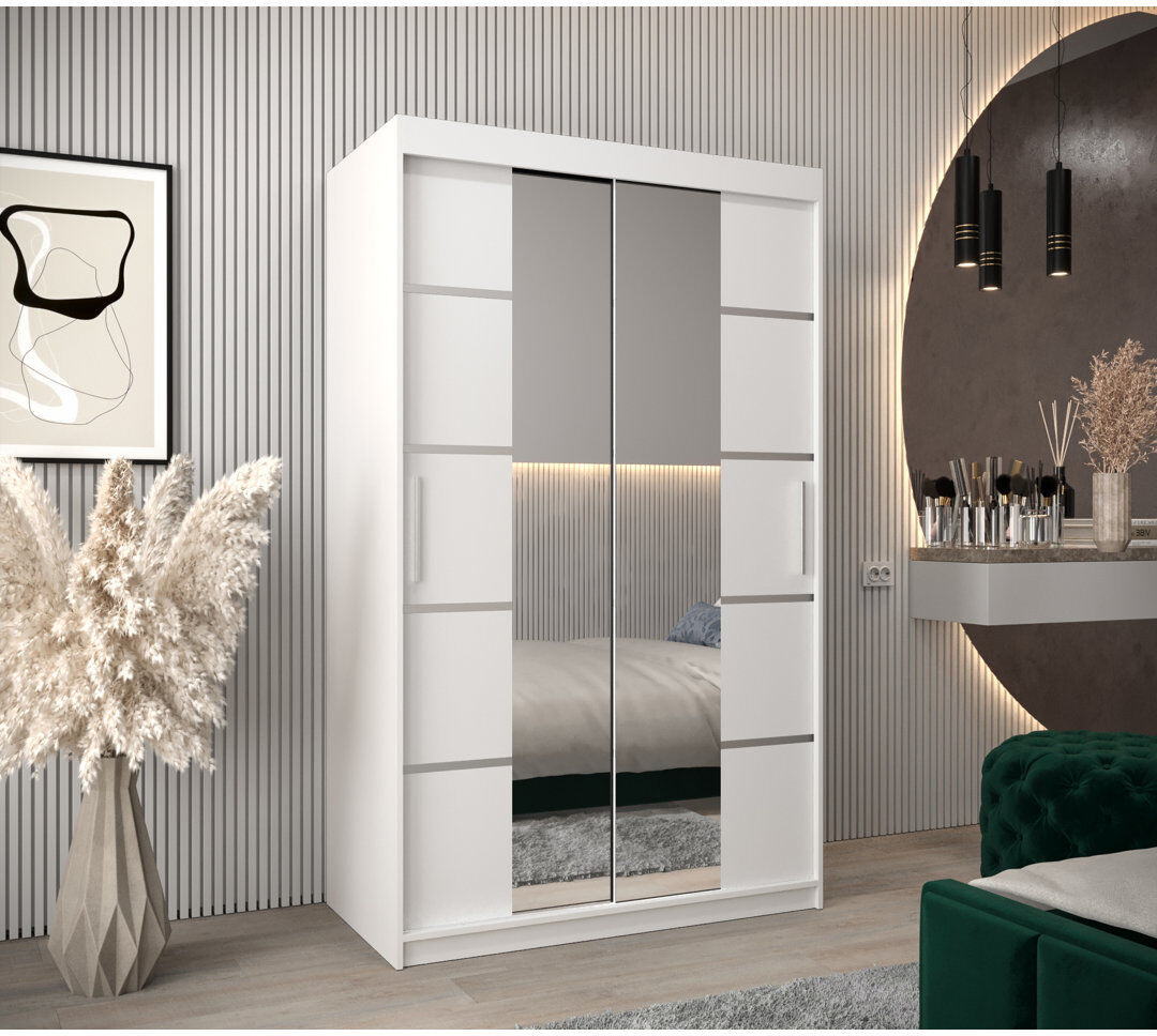 Arte-N Furniture Ltd 2 Door Wardrobe White Matt 120cm W X 62cm D