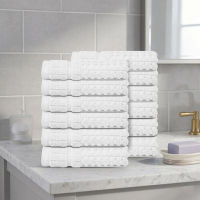 Home Weavers Inc Home Weavers Willow Collection 630GSM Cotton Zero Twist Super Absorbent Wash Cloth - 13x13