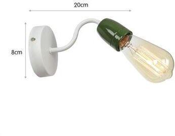 Youfap Market Colorful Ceramic LED Wall Lamp, Nordic Minimalist Bedside & Bathroom Wall Sconce green