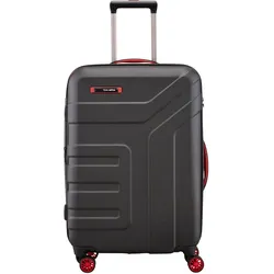 travelite VECTOR 4-Rollen Trolley M erw. Schwarz/Rot