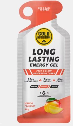GOLD NUTRITION LONG LASTING ENERGY GEL MANGO 40g