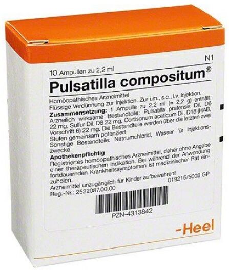 Guna Pulsatilla Compositum 10 Flaconi 2,2ml Heel