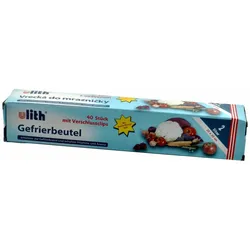 VEPATIM 160x ULITH Gefrierbeutel mit Verschlussclips 20 x 30 cm 2 Liter