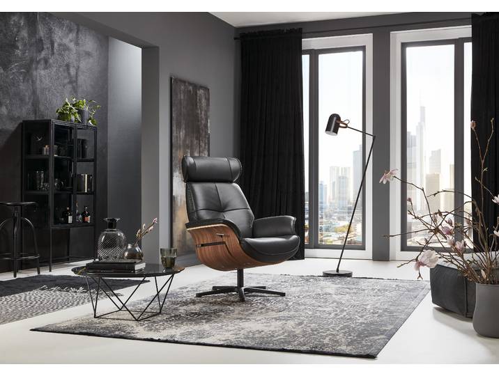Sessel HUKLA HU-CP20057 , schwarz (torro schwarz), B:74cm H:108cm T:86cm, Sessel, Sessel, inkl. Memory-Return-Funktion, einstellbare Kopfstütze und Rückenlehne