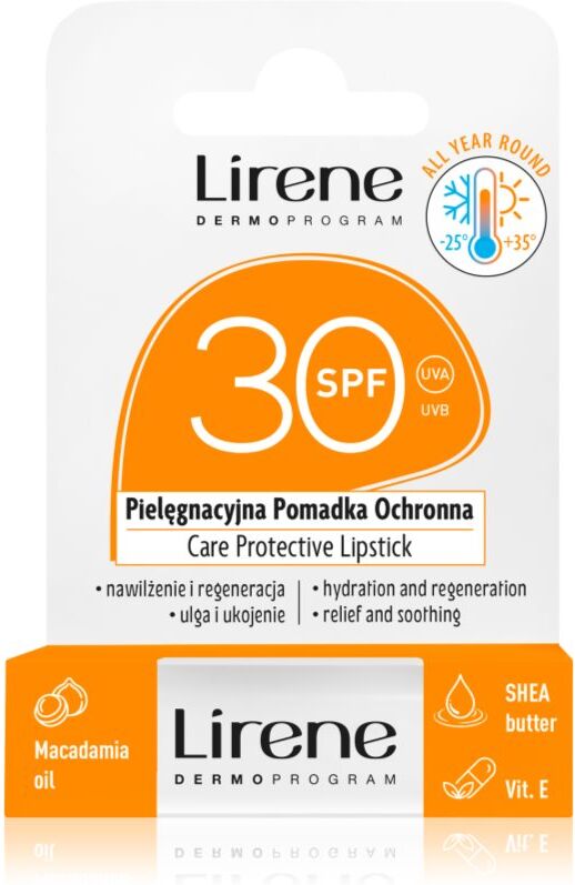 Lirene Care Protective Lipstick protective lip balm with moisturising effect SPF 30 4.6 g