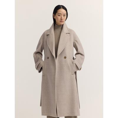 Kurzmantel BUGATTI "Regular Fit", Damen, Gr. 38, 30, beige, 55% Polyester, 40% Wolle, 5% sonstige Faser, unifarben, regular fit, Mäntel Kurzmantel, Regular Fit Oversized Trench Wollmix