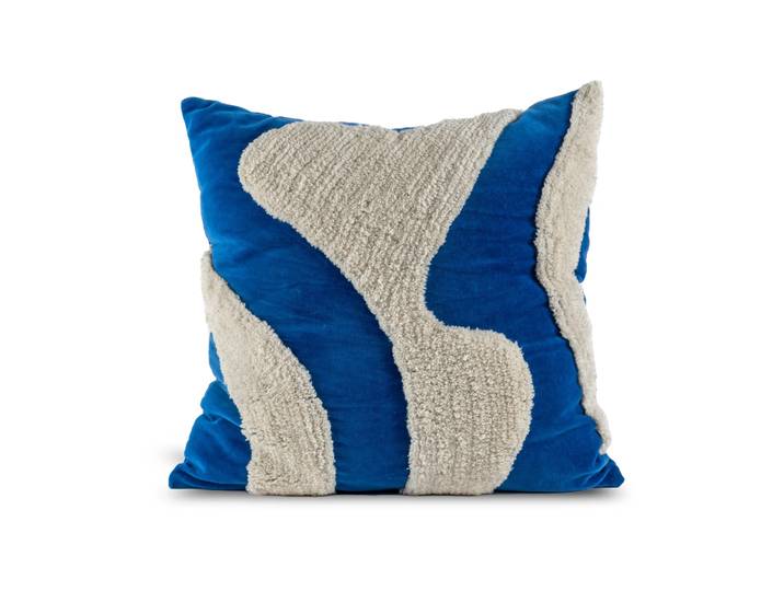 Byon Coussin Fluffy 50x50 cm Blue-beige, 50x50 cm
