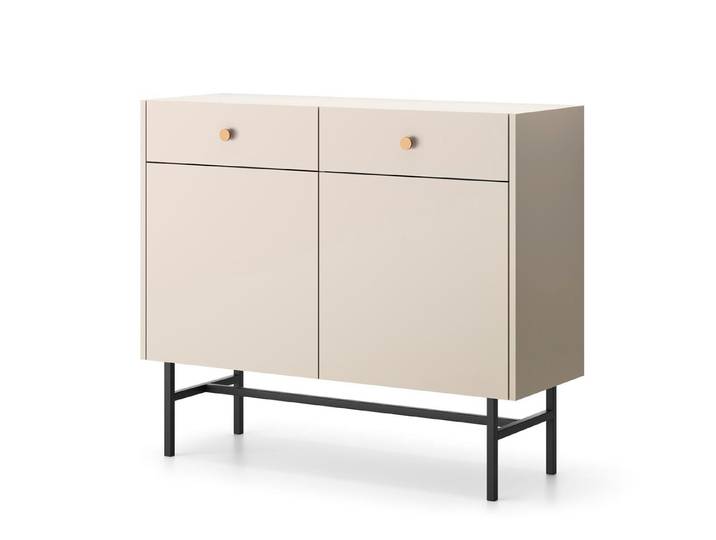 Compleo Kommode schmal DAVS. Breite: 105 cm, Japandi-Stil