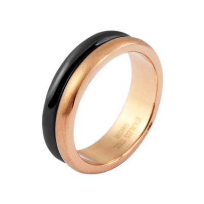 Fingerring AKZENT "Gerdia, langlebig" Gr. 52, bunt (bicolor), Fingerringe, Damen, 52, Edelstahl, Fingerring