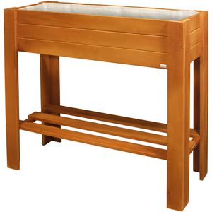 Wagner-System Hochbeet GreenBOX light, aus Pappelholz, 83x35x70 cm, 45 Liter, kastanie, mit Ablageboden
