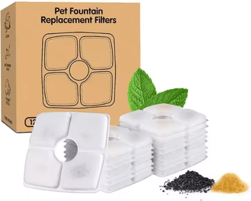 Inspire Curations Square Cat Water Fountain Replacement Filters With Activated Carbon 12pcs