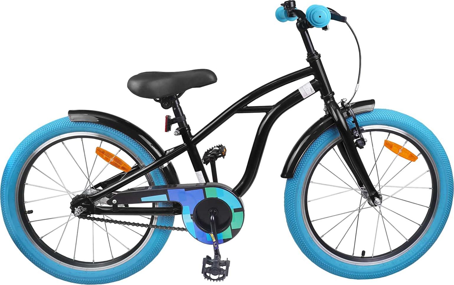 Kinderfahrrad 22 Zoll für 7-12 Jahre alt Schwarz