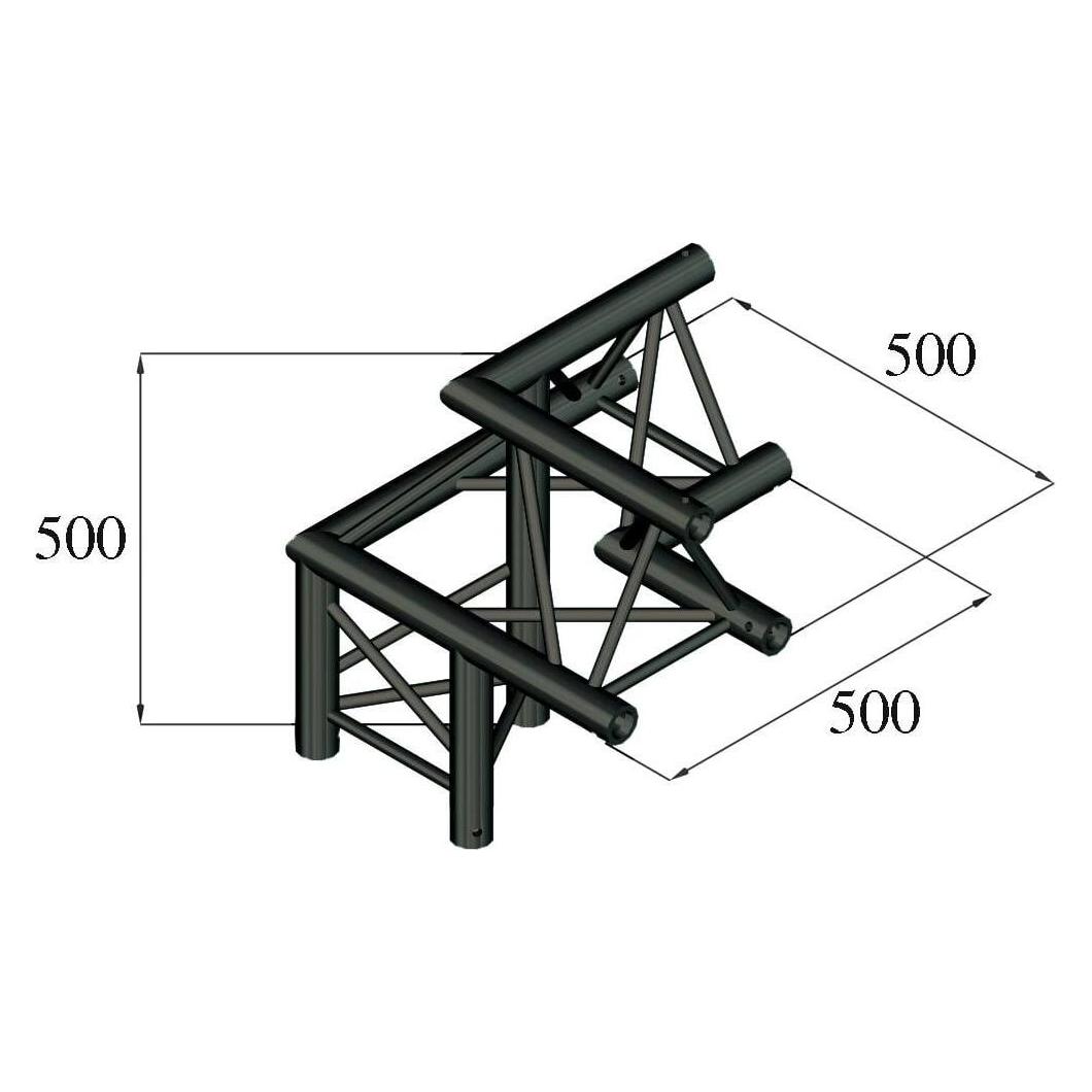 Alutruss TRILOCK S-PAL-32 3-Weg-Ecke // links (6030253P)