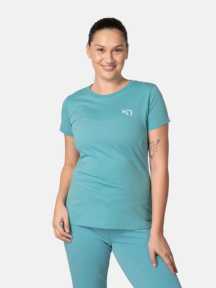 KARI TRAA Trainingsshirt "Kari" in Türkis - XS