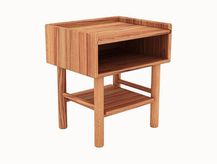 Nachttisch Serea - H55xB50xT40 cm - Wildeiche, mokka - mit Schublade