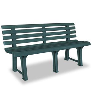 vidaXL Gartenbank 43584, 2-Sitzer, mit Rückenlehne, wetterfest, Kunststoff