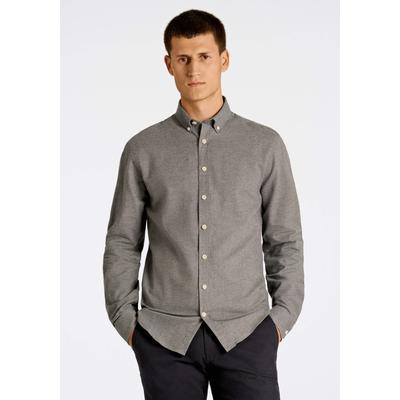 Flanellhemd LINDBERGH "Flanellhemd (Langarm) Relaxed Fit", Herren, Gr. XL, Normalgrößen, grau, Obermaterial: 100% Baumwolle, Hemden