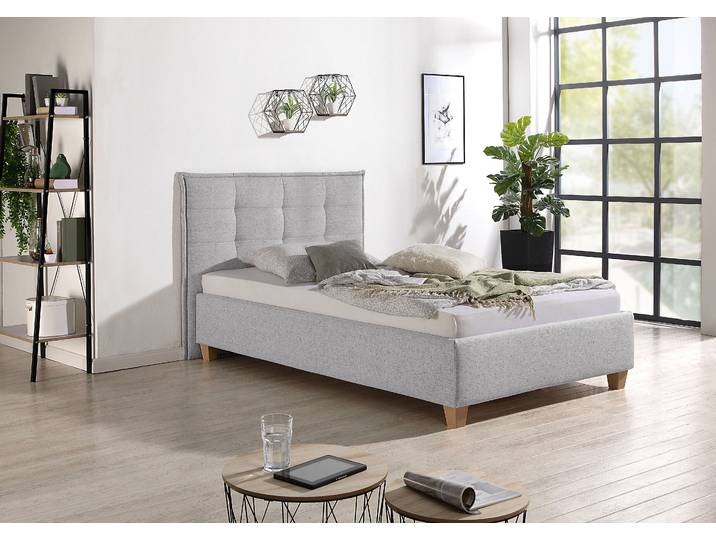 Polsterbett MAINTAL, grau, B:138cm L:213cm, Betten, Polsterbett ohne Bettkasten Polsterbett, inklusive Bettkasten
