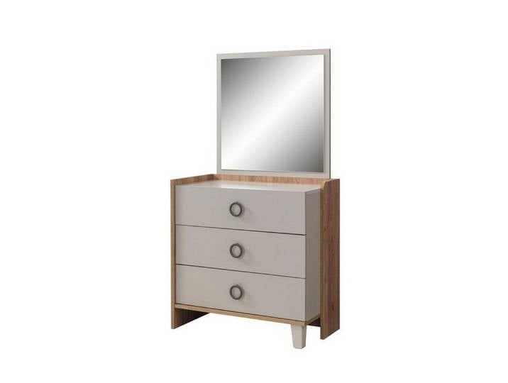 Xlmoebel Kommode XLMOEBEL Kommode in Beige aus Holz mit 3 Schubladen (Kommode, 1 St., Beige Kommode, 3 Schubladen), Made in Europa