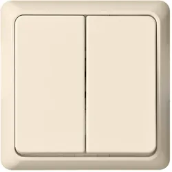Elso 242514 Doppeltaster 10A RENOVIERUNG komplett Steckklemme reinweiß