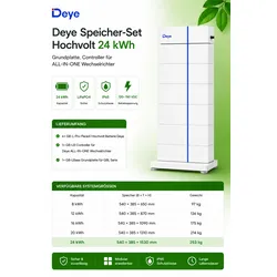 Deye  GB-L-Pro-Pack4.1  Speicher-Set  Hochvolt  24,54KWH  Grundplatte  Controller  für  ALL-IN-ONE  Wechselrichter