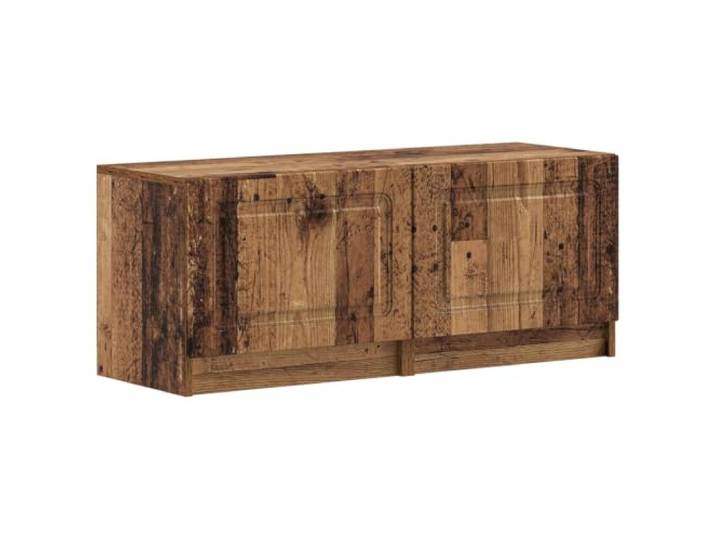 KTHLBRH TV-Schrank aus Holz, Farbe Holz Wendbare Scharniertüren, Gewicht 16,8 kg, schlankes Design, platzsparend, großer Stauraum