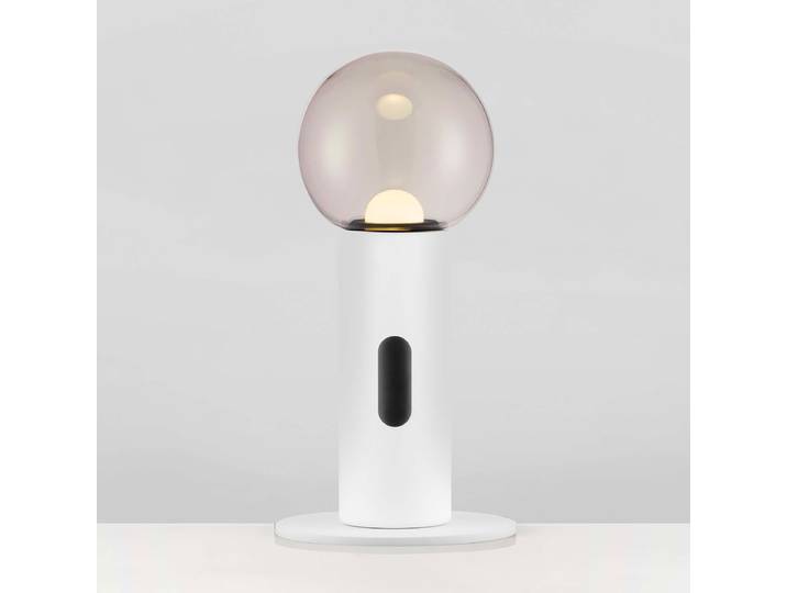 Tischleuchte Chronos Ø 15cm Weiß/Weiß Anti Finger Print, Gestensteuerung Nicht austauschbare LEDs LED-Platine