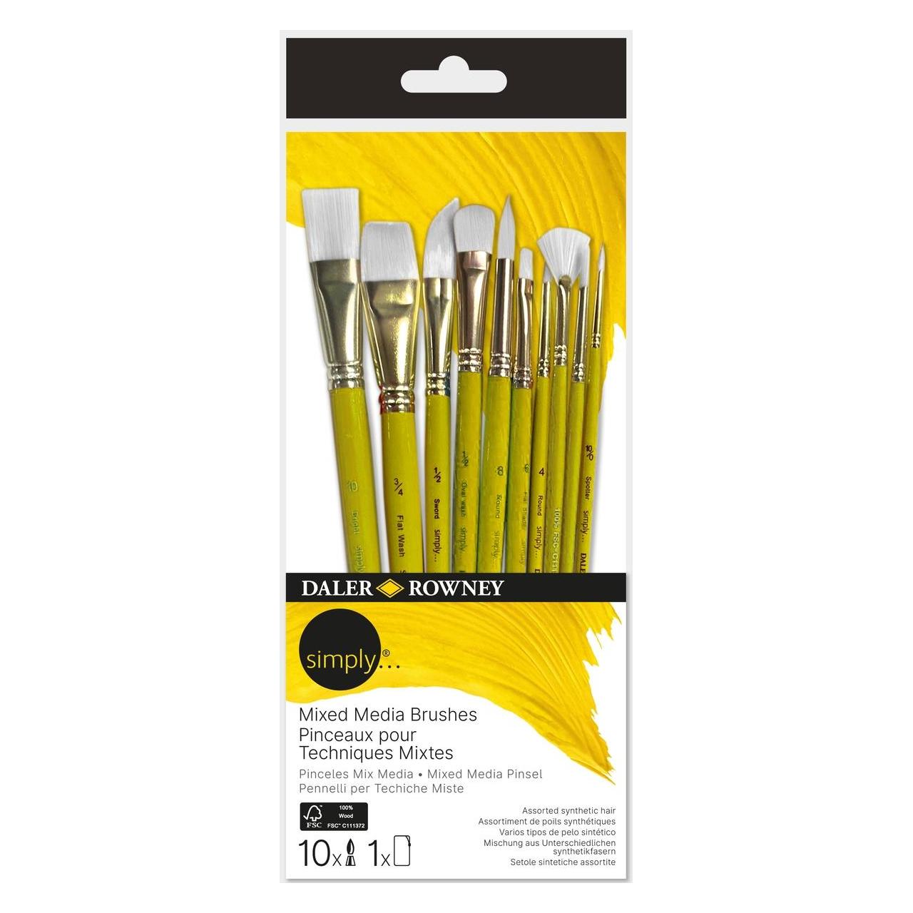 Daler-Rowney Daler Rowney Mixed Media Pinsel Set simply 10 Stück (68018370)