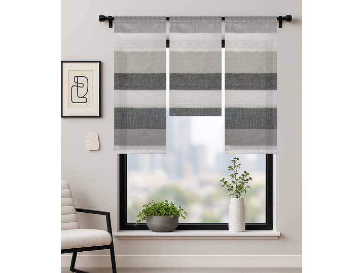 Fensterset Olav 3-teilig 30 x 80 x 1cm Grau/Grau