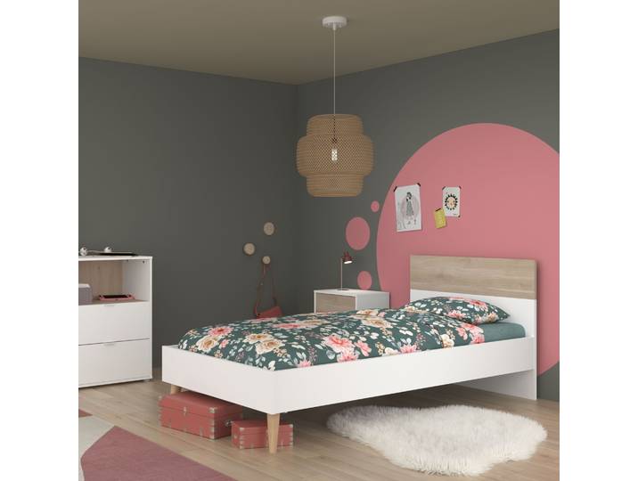 Lit enfant 90x190/200cm bicolore GABY